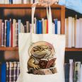 Nerdy Bearded Dragon Glasses Book Reading Canvas Tote Bag