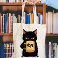 Nope Coffee Cat – Introvert Humor Monday Kitty Canvas Tote Bag Nope Coffee Cat – Introvert Humor Monday Kitty Canvas Tote Bag