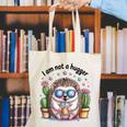I Am Not a Hugger Introvert Hedgehog With Cactus Canvas Tote Bag I Am Not a Hugger Introvert Hedgehog With Cactus Canvas Tote Bag