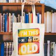 Im This Old Retro 80s 90s VHS Cassette Floppy Disk Nostalgia Canvas Tote Bag