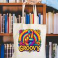 Peace Sign Groovy Vibes Costume Nostalgia Tie Dye Fashion Canvas Tote Bag