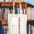 PhD Survivor Graduation American Flag Shirt Degree Tee Women Kids Men Canvas Tote Bag