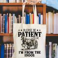 Please Patient I'm From The 1900s Quote Vintage Horse Canvas Tote Bag