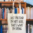 Pretend Introvert Introverted Apparel Canvas Tote Bag Pretend Introvert Introverted Apparel Canvas Tote Bag