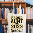 Proud Aunt Of A 2023 Graduate Family Matching Graduation Canvas Tote Bag