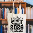 Proud Auntie Of Two 2026 Graduates Graduation Canvas Tote Bag