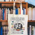Puzzling Makes Me Feel Less Murdery Introvert Puzzle Cat Canvas Tote Bag