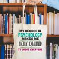 Qualified Psychologist PhD PsyD Shirt Graduation Canvas Tote Bag