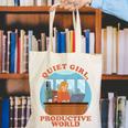 Quiet Girl Productive World Introvert Office Staff Secretary Canvas Tote Bag Quiet Girl Productive World Introvert Office Staff Secretary Canvas Tote Bag