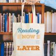 Reading Now Minimal Socializing Introvert Vintage Canvas Tote Bag