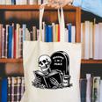 READING IN PEACE RIP Introvert Skeleton Read Book Meme Canvas Tote Bag READING IN PEACE RIP Introvert Skeleton Read Book Meme Canvas Tote Bag