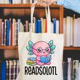 Readsolotl Cute Axolotl Reading Book Kawaii Pink Aesthetic Canvas Tote Bag