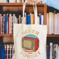 Retro TV Never Forget Nostalgia Vintage Canvas Tote Bag