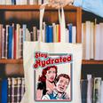 Retro Vampire Book Cover Style Stay Hydrated Halloween Canvas Tote Bag