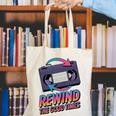 Rewind Good Times Retro VHS Tape Nostalgia 80s 90s Premium Tri-Blend Canvas Tote Bag
