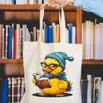 Rubber Duck Reading Book Rubber Duckie Reader Coffee Lover Canvas Tote Bag