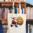 Santa Holding Cookie Xmas Baker Introvert Christmas Canvas Tote Bag