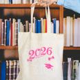 Senior 2026 Class Of 2026 Coquette Pink Bow Graduation Moms Canvas Tote Bag