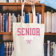 Senior 2026 Pink Coquette Bow Class Of 2026 Graduation Women Canvas Tote Bag