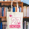 Senior 2027 Class Of 2027 Pink Coquette Bow Graduation Girl Canvas Tote Bag