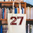 Senior 2027 Maroon Senior Class Of 27 Jersey Graduation Canvas Tote Bag