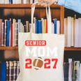 Senior Football Mom 2027 Team Class Of 2027 Graduation Mom Canvas Tote Bag
