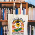 Senior Mom Class Of 2026 Daisy Flower Retro Graduation Canvas Tote Bag