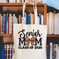 Senior Mom Class Of 2026 Graduation Leopard Coquette Bow Canvas Tote Bag