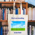Out Standing In Her Field Graduation Tee Canvas Tote Bag