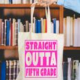 Straight Outta Fifth Grade Graduation Class Canvas Tote Bag