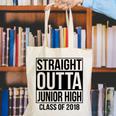 Straight Outta Junior High Graduation Class Of 2018 Canvas Tote Bag