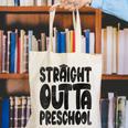 Straight Outta Preschool Graduation Cap Gown 2022 Cute Canvas Tote Bag