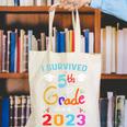 I Survived 5th Grade Graduation Class 2023 Elementary Canvas Tote Bag
