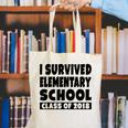 I Survived Elementary School Class Of 2018 Graduation Shirt Canvas Tote Bag