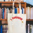 I Survived My Wife's PhD Graduation Slim Fit Shirt Canvas Tote Bag