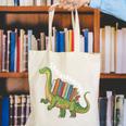 Teachersaurus Dinosaur Teachers Dino Reading Book Librarian Canvas Tote Bag