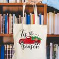 Tis The Season Holiday Nostalgia Red Truck Canvas Tote Bag Tis The Season Holiday Nostalgia Red Truck Canvas Tote Bag