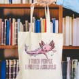 I Tried People I Prefer Axolotl Salamander Introvert Raglan Baseball Tee Canvas Tote Bag