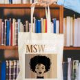 Unapologetically MSW-Ish Student Graduation Afro Canvas Tote Bag