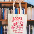 Valentines Book Lover Romance Books Are My Love Language Canvas Tote Bag