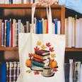 Vintage Books Tea Lovers Fall Autumn Leaves And Pumpkins Canvas Tote Bag Vintage Books Tea Lovers Fall Autumn Leaves And Pumpkins Canvas Tote Bag