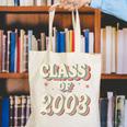Vintage Class Of 2003 03 High School Graduation Canvas Tote Bag