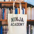 Vintage Don'T Call Me NINJA ACADEMY Introvert Sarcastic Canvas Tote Bag