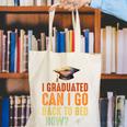 Vintage I Graduated Can I Go Back To Bed Now Graduation Canvas Tote Bag