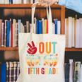 Vintage Peace Out 5th Grade Graduation Last Day Of School Canvas Tote Bag