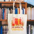 Women's All Booked For Valentine Teacher Valentines Reading Book Canvas Tote Bag