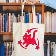 Yk2 Grunge Scary Cat With Shooting Stars 90s Nostalgia Canvas Tote Bag