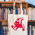 Yk2 Grunge Scary Cat With Shooting Stars 90s Nostalgia Canvas Tote Bag