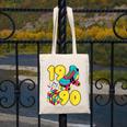 1990 Retro Raised In The 90s Old School Nostalgia Vibes Canvas Tote Bag