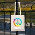 2033 Graduation Class Year Tie Dye Peace Sign Canvas Tote Bag